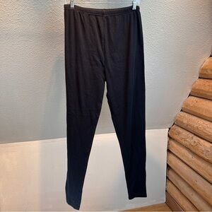 JOCKEY THERMAL-WEAR. Black Waffle Knit Leggings. Size XL. Cotton/Polyester.